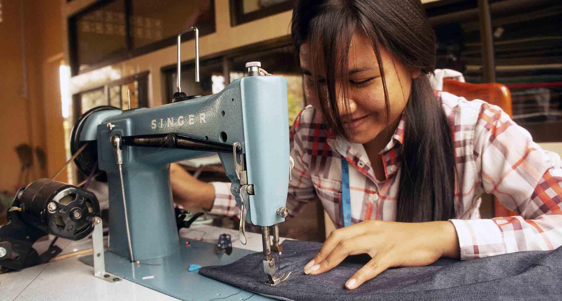 Atelier du centre de formation, couture et apprentissage du métier